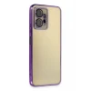 Newface Xiaomi Redmi Note 12 4G Kılıf Razer Lensli Silikon - Mor