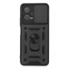 Newface Xiaomi Redmi Note 12 5G Kılıf Pars Lens Yüzüklü Silikon - Siyah