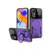 Newface Xiaomi Redmi Note 12 Pro 4G Kılıf Joy Lens Standlı Kapak - Mor