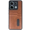 Newface Xiaomi Redmi Note 13 Pro 4G Kılıf Sara Kartvizitli Deri Kılıf - Taba