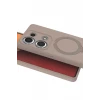 Newface Xiaomi Redmi Note 13 Pro 4G Regal Magsafe Standlı Kapak - Çöl Titanyum
