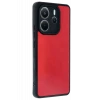 Newface Xiaomi Redmi Note 14 4G Kılıf Aras Deri Kapak - Kırmızı