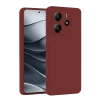 Newface Xiaomi Redmi Note 14 4G Kılıf First Silikon - Bordo