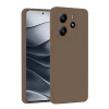 Newface Xiaomi Redmi Note 14 4G Kılıf First Silikon - Kahverengi