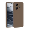 Newface Xiaomi Redmi Note 14 4G Kılıf First Silikon - Kahverengi