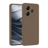 Newface Xiaomi Redmi Note 14 4G Kılıf First Silikon - Kahverengi