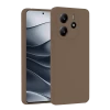 Newface Xiaomi Redmi Note 14 4G Kılıf First Silikon - Kahverengi
