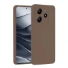 Newface Xiaomi Redmi Note 14 4G Kılıf First Silikon - Kahverengi