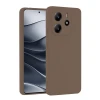 Newface Xiaomi Redmi Note 14 4G Kılıf First Silikon - Kahverengi