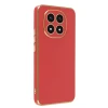 Newface Xiaomi Redmi Note 14 Pro 4G Kılıf Volet Silikon - Kırmızı