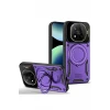 Newface Xiaomi Redmi Note 14 Pro Plus Kılıf Joy Lens Standlı Kapak - Mor