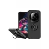 Newface Xiaomi Redmi Note 14 Pro Plus Kılıf Montreal Yüzüklü Silikon Kapak - Siyah