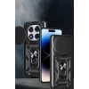 Newface Xiaomi Redmi Note 14 Pro Plus Kılıf Pars Lens Yüzüklü Silikon - Siyah