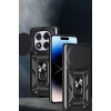 Newface Xiaomi Redmi Note 14 Pro Plus Kılıf Pars Lens Yüzüklü Silikon - Yeşil