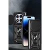 Newface Xiaomi Redmi Note 14 Pro Plus Kılıf Pars Lens Yüzüklü Silikon - Yeşil