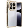 Newface Xiaomi Redmi Note 14 Pro Plus Kılıf Razer Lensli Silikon - Gold