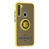 Newface Xiaomi Redmi Note 8 Kılıf Montreal Yüzüklü Silikon Kapak - Sarı