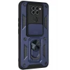Newface Xiaomi Redmi Note 9 4G Kılıf Pars Lens Yüzüklü Silikon - Lacivert