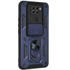 Newface Xiaomi Redmi Note 9 4G Kılıf Pars Lens Yüzüklü Silikon - Lacivert