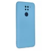 Newface Xiaomi Redmi Note 9 Kılıf Nano içi Kadife Silikon - Mavi