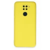 Newface Xiaomi Redmi Note 9 Kılıf Nano içi Kadife Silikon - Sarı