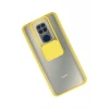 Newface Xiaomi Redmi Note 9 Kılıf Palm Buzlu Kamera Sürgülü Silikon - Sarı
