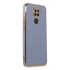 Newface Xiaomi Redmi Note 9 Kılıf Volet Silikon - Mavi