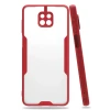 Newface Xiaomi Redmi Note 9S Kılıf Platin Silikon - Kırmızı