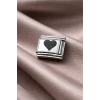 Çelik Kalp Charm – Parlak Çelik Bileklik Aksesuarı | Sevgi Temalı Modüler Charm