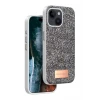 Onegif Apple iPhone 15 Bright Simli Kapak - Gümüş