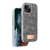 Onegif Apple iPhone 15 Bright Simli Kapak - Gümüş