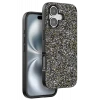 Onegif Apple iPhone 16 Plus Bright Simli Kapak - Gümüş