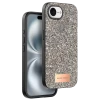 Onegif Apple iPhone 16E Bright Simli Kapak - Çöl Titanyum