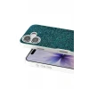 Onegif Apple iPhone 17 Bright Simli Kapak - Koyu Yeşil