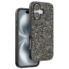 Onegif Apple iPhone 16 Plus Bright Simli Kapak - Gümüş