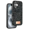 Onegif Apple iPhone 16 Plus Bright Simli Kapak - Siyah
