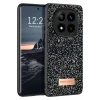 Onegif Xiaomi Redmi Note 14 Pro 4G Bright Simli Kapak - Siyah