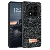 Onegif Xiaomi Redmi Note 14 Pro 4G Bright Simli Kapak - Siyah