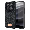 Onegif Xiaomi Redmi Note 14 Pro 5G Bright Simli Kapak - Siyah