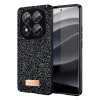 Onegif Xiaomi Redmi Note 14 Pro 5G Bright Simli Kapak - Siyah