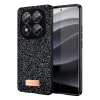Onegif Xiaomi Redmi Note 14 Pro 5G Bright Simli Kapak - Siyah