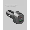 PD Destekli 38W Araç Şarj Başlığı Type-C + USB Çift Çıkış Hızlı Şarj