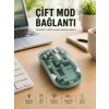 Pilli Kablosuz Mouse Bluetooth ve USB Uyumlu Sessiz Tıklama Yeni Nesil