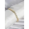 Pirinç Gold Renk Arpa Model Kadın Bileklik