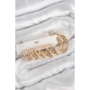 Pirinç Halka Model Gold Renk Kadın Set Küpe