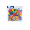 Renkli Atom Balon Punch Balon Lastik İpli Parti Balonu 10 ADET