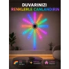 RGB Fireworks LED Duvar Aydınlatması Telefon Kontrollü Dekoratif Ortam Işığı