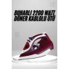 Seramik Tabanlı Kırmızı 2200 Watt Şok Buharlı Ütü