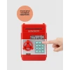 Şifreli Kırmızı ATM Tasarımlı Çelik Kasa Görünümlü Kumbara