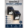 Solar Sensörlü Duvar Lambası Bahçe Lamba 20 Led Işık